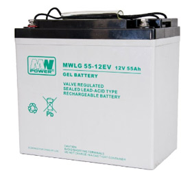 Gel battery MWLG 55-12EV  12V 55Ah