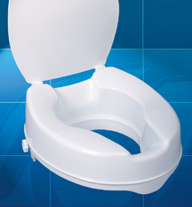 Raised toilet seat (with lid)